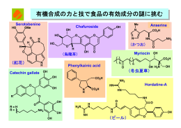 有機合成の力と技で食品の有効成分の謎に挑む 有機合成の力と技で