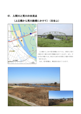61．入間川と荒川の合流点 （上江橋から荒川鉄橋にかけて）（古谷上）