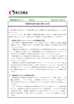 労働者の過不足感に関する分析