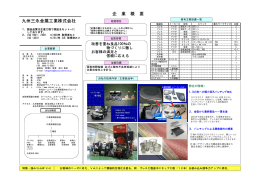 企 業 概 要 九州三永金属工業株式会社
