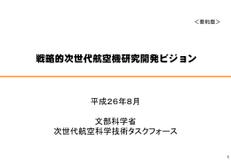戦略的次世代航空機研究開発ビジョン（要約版） （PDF