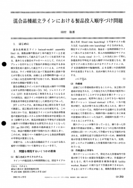 混合品種組立ラインにおける製品投入順序づけ問題