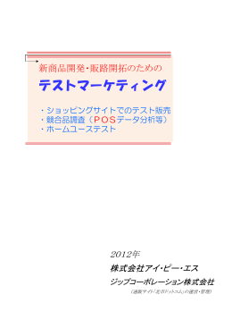 「テストマーケティング」パンフレット