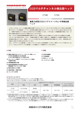 CCDマルチチャンネル検出器ヘッド