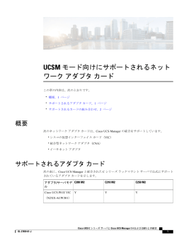 UCSM モード向けにサポートされるネット ワークアダプタカード