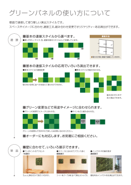 グリーンパネルの使い方について PDF