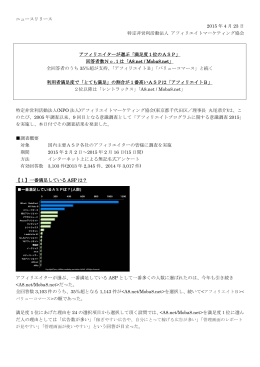 アフィリエイト・プログラムに関する意識調査 2015年