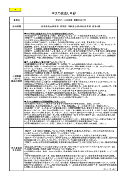 今後の見直し内容