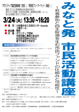 13:40 自主財源を生む市民ファンドの仕組み 15:10 市民