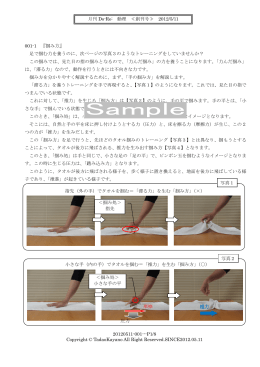 001-1 『掴み方』 足で掴む力を養うのに、次ページの写真3のような