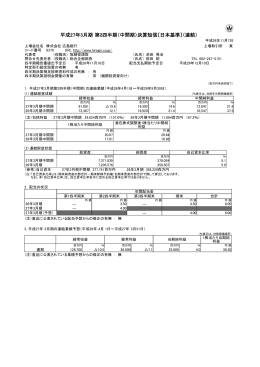 平成27年3月期 第2四半期（中間期）決算短信〔日本基準