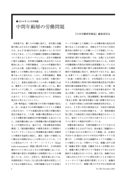 中間年齢層の労働問題（PDF：601KB）
