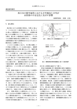 西日本の積雪地帯における少雪傾向と少雪が 水資源の不