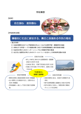 積極的に社会に参加する、責任と良識ある市民の育成 自主誠心 進取創心