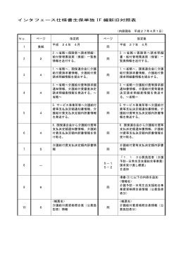 インタフェース仕様書生保単独 IF 編新旧対照表