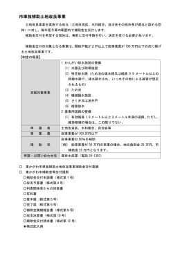 市単独補助土地改良事業