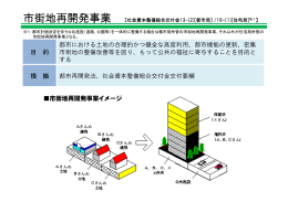 目 的 都市における土地の合理的かつ健全な高度利用、都市機能の更新