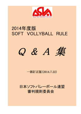 2014年度版 SOFT VOLLYBALL RULE