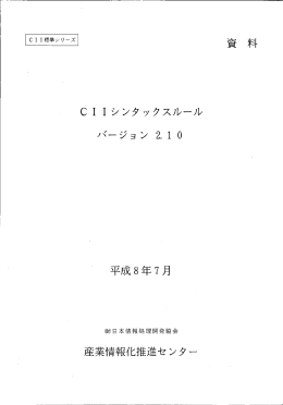 CIIシンタックスルールバージョン2.10（PDF）