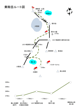 乗鞍岳ルート図