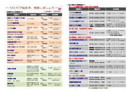 【加賀市内の相談窓口】 ≪秘密厳守・相談無料≫ 【石川県内の相談窓口】