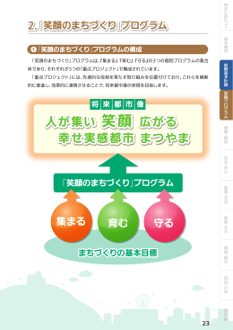 人が集い 笑顔 広がる 幸せ実感都市 まつやま 人が集い 笑顔
