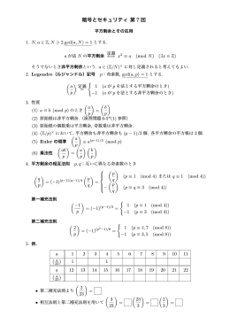 暗号とセキュリティ 第 7 回