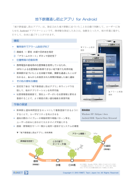 地下鉄寝過し防止アプリ for Android
