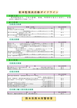 駐車監視員活動ガイドライン 熊本県熊本南警察署