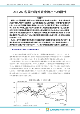 ASEAN 各国の海外資金流出への耐性