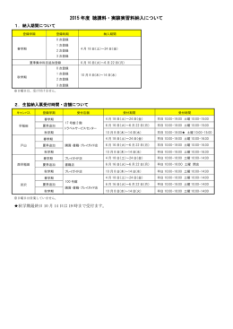 聴講料支払場所・日程