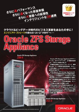 へ・・・ Oracle ZFS Storage Appliance さらに 高パフォーマンス さらに