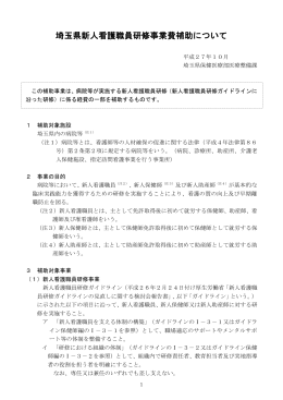 埼玉県新人看護職員研修について（PDF：244KB）