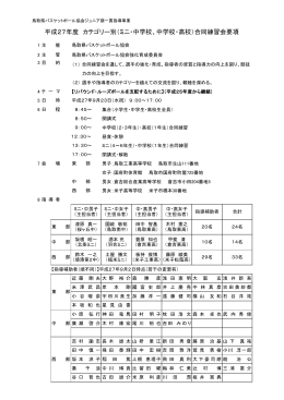 H27合同練習会（要項）