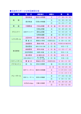 練習日・練習時間