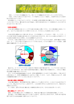 〔世界の麦事情〕 〔麦の輸入価格と国産価格〕 ［輸入関税とマ