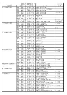 練習会場・曜日