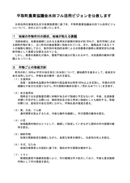 平取町農業協議会水田フル活用ビジョン（PDF：155KB）