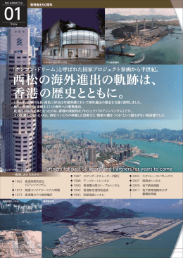 西松の海外進出の軌跡は、 香港の歴史とともに。