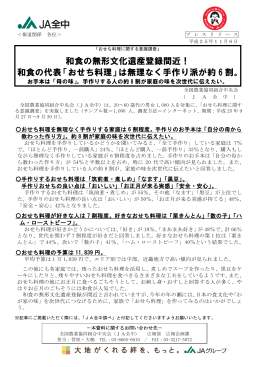 おせち料理に関する意識調査