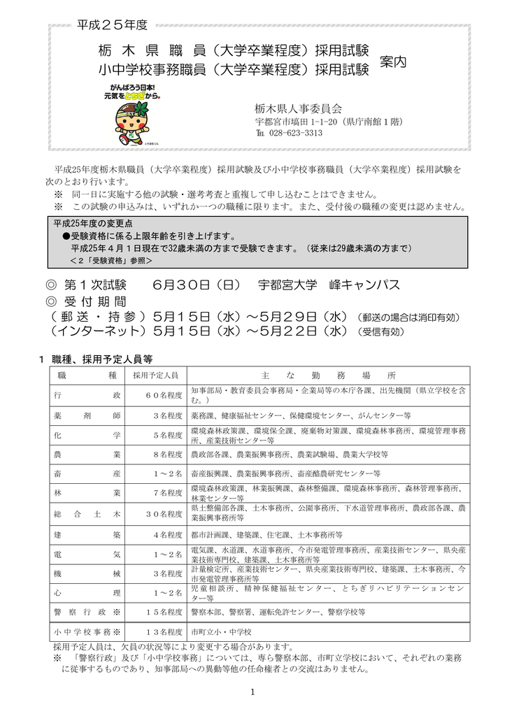 大学卒業程度 採用試験 小中学校事務職員