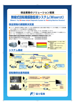 無線式回転機振動監視システム（Wiserot）