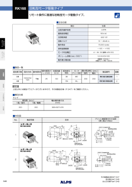 回転型モータ駆動タイプ RK168シリーズ856KB