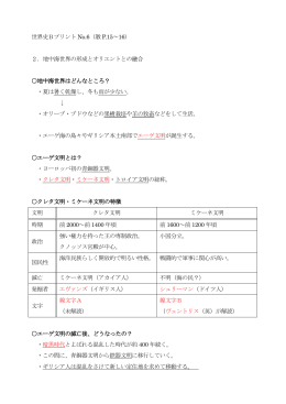 世界史Bプリント No.6（教 P.15～16） 2．地中海世界の形成とオリエント