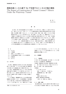 既設水路トンネル直下 で交差するトンネルの施工報告