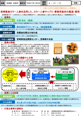 宮崎県産カラー人参を活用した、カラー人参チップス・業務用食材の製造