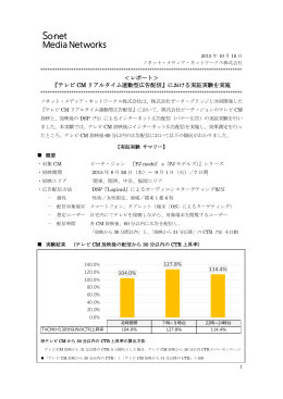 テレビ CM リアルタイム連動型広告配信 - ソネット・メディア・ネットワーク