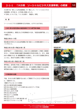 「大分県 ソーシャルビジネス支援事業」の概要 2-1-1