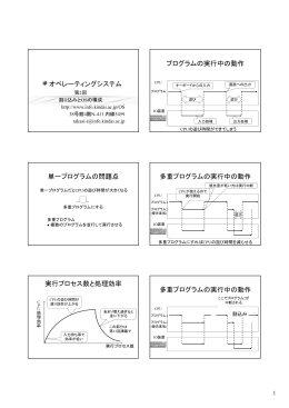 オペレーティングシステム プログラムの実行中の動作 単一プログラムの