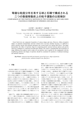 等価な粒度分布を有する球と石礫で構成される 二つの数値 - C